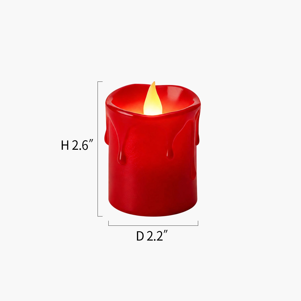 Antizer Red Drip Flameless Votive Candles 12 Pack × 36