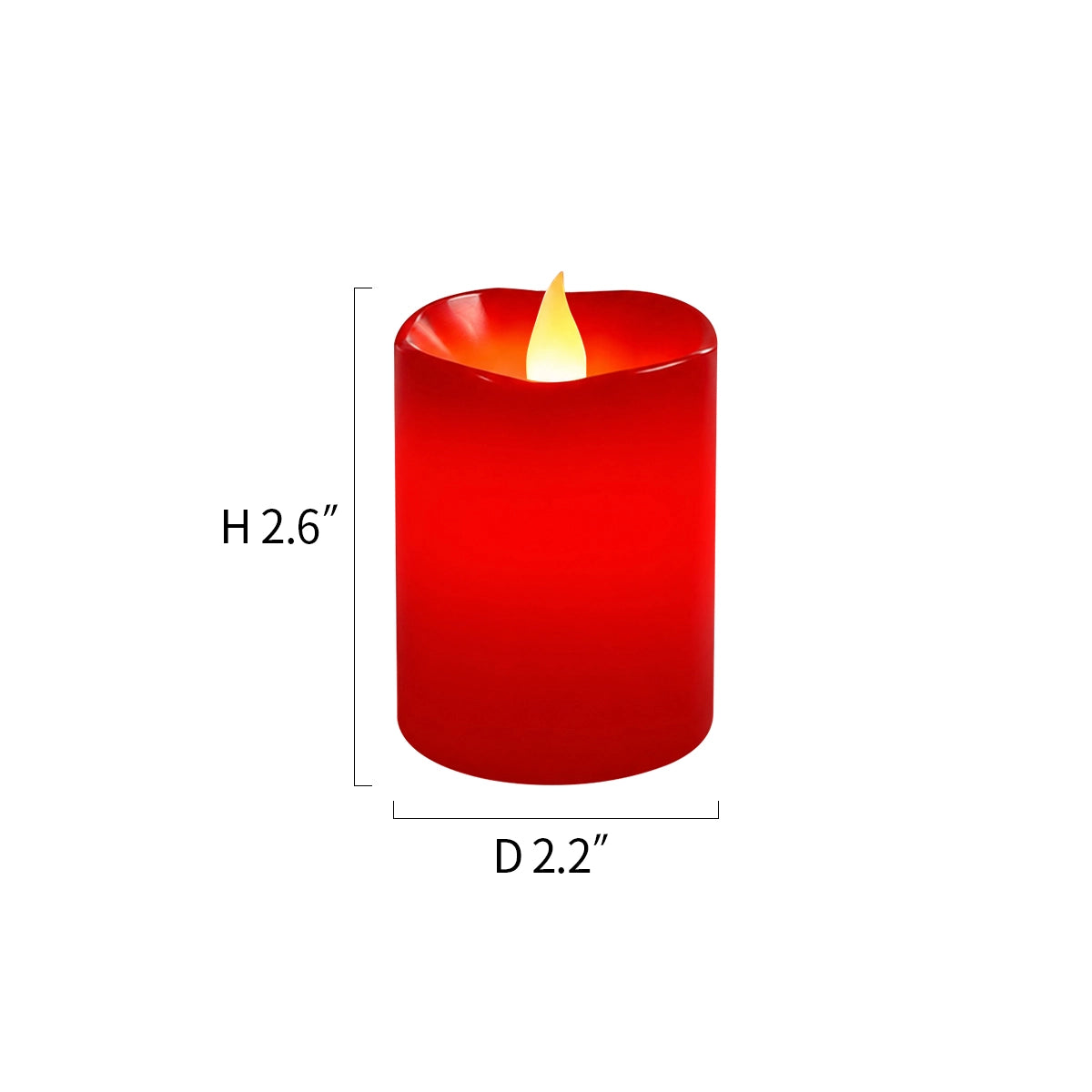 Antizer Red Flameless Votive Candles 12 Pack × 36