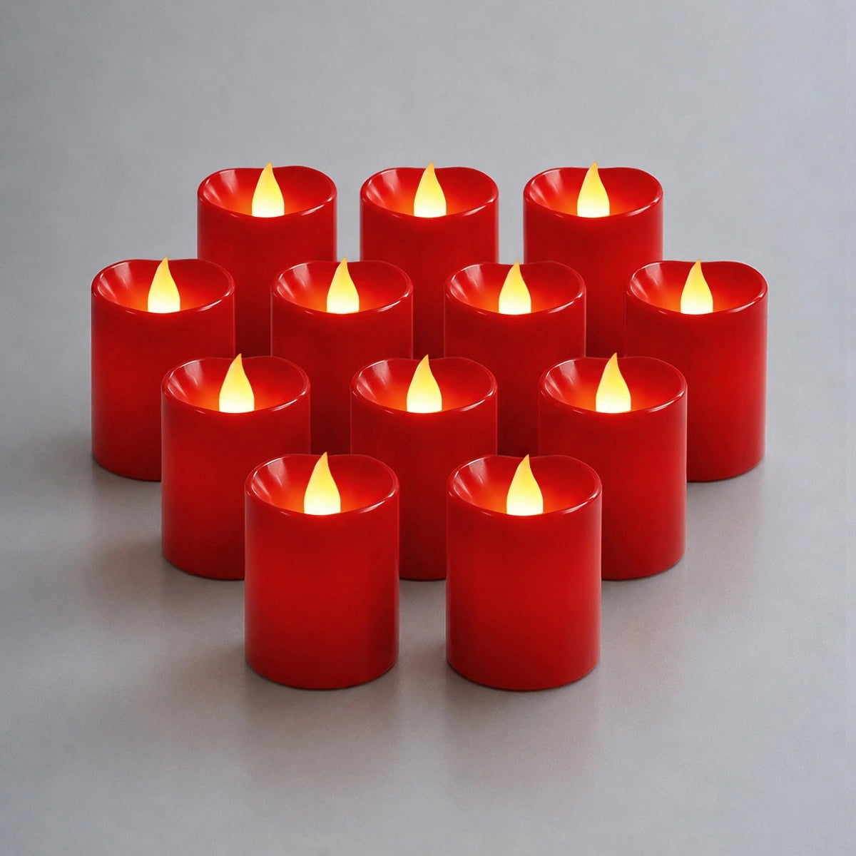Antizer Red Flameless Votive Candles 12 Pack × 36