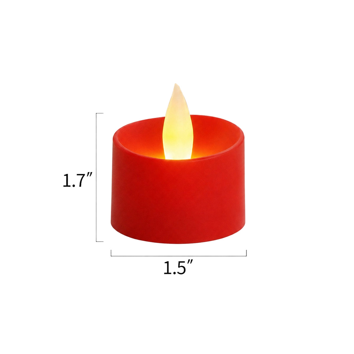 Antizer Red Realistic Flameless LED Tea Lights 100 Pack × 18