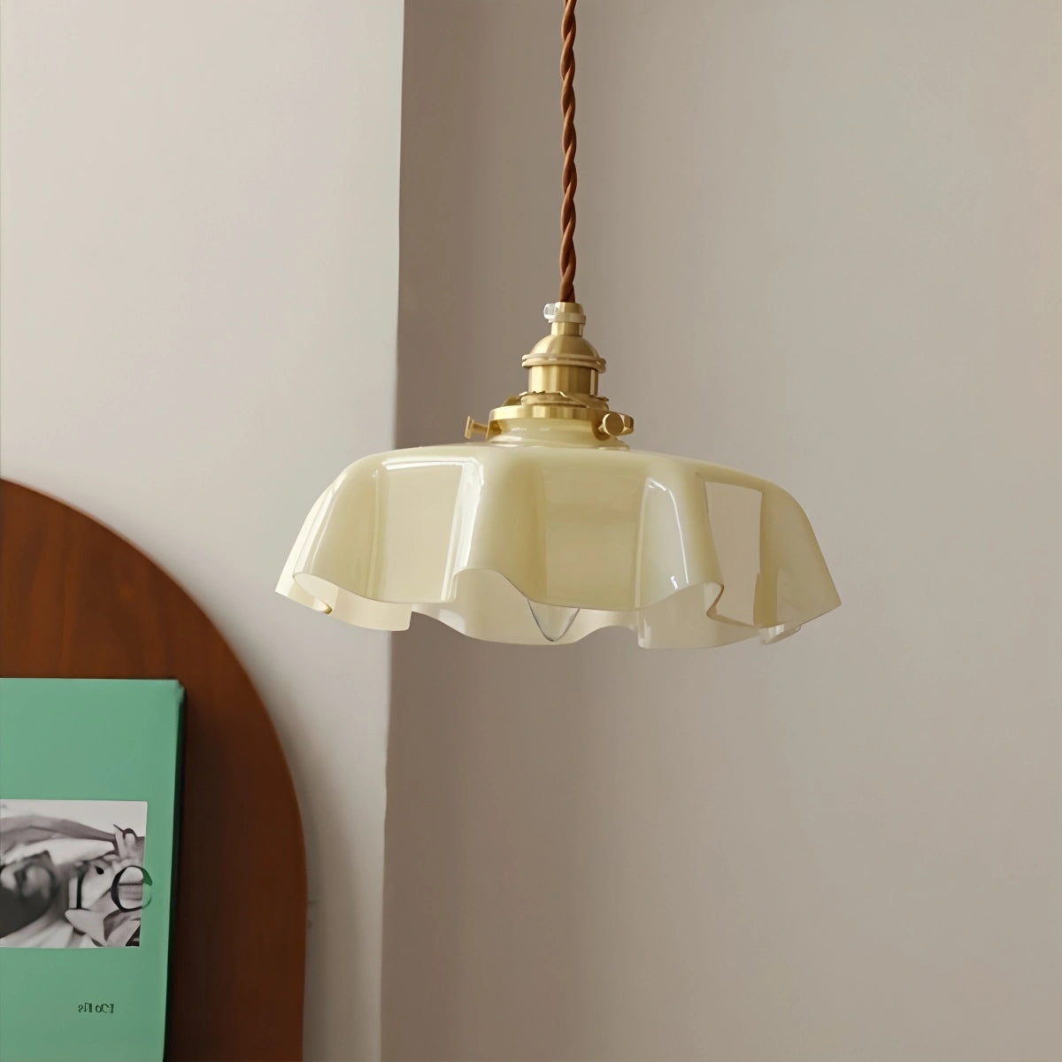 Antizer Retro Coloured Glass Pendant Light for Kitchen