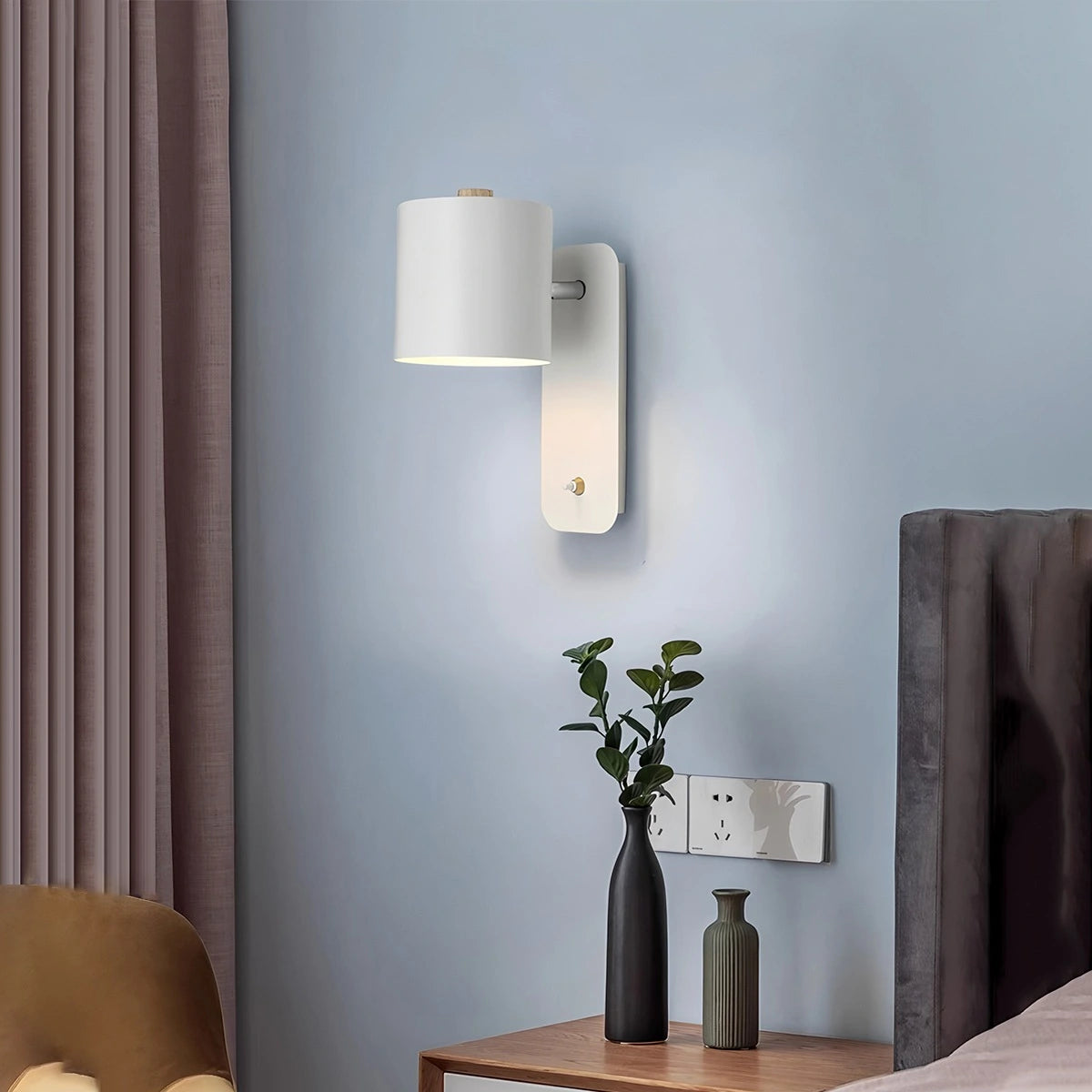 led cylinder wall sconce