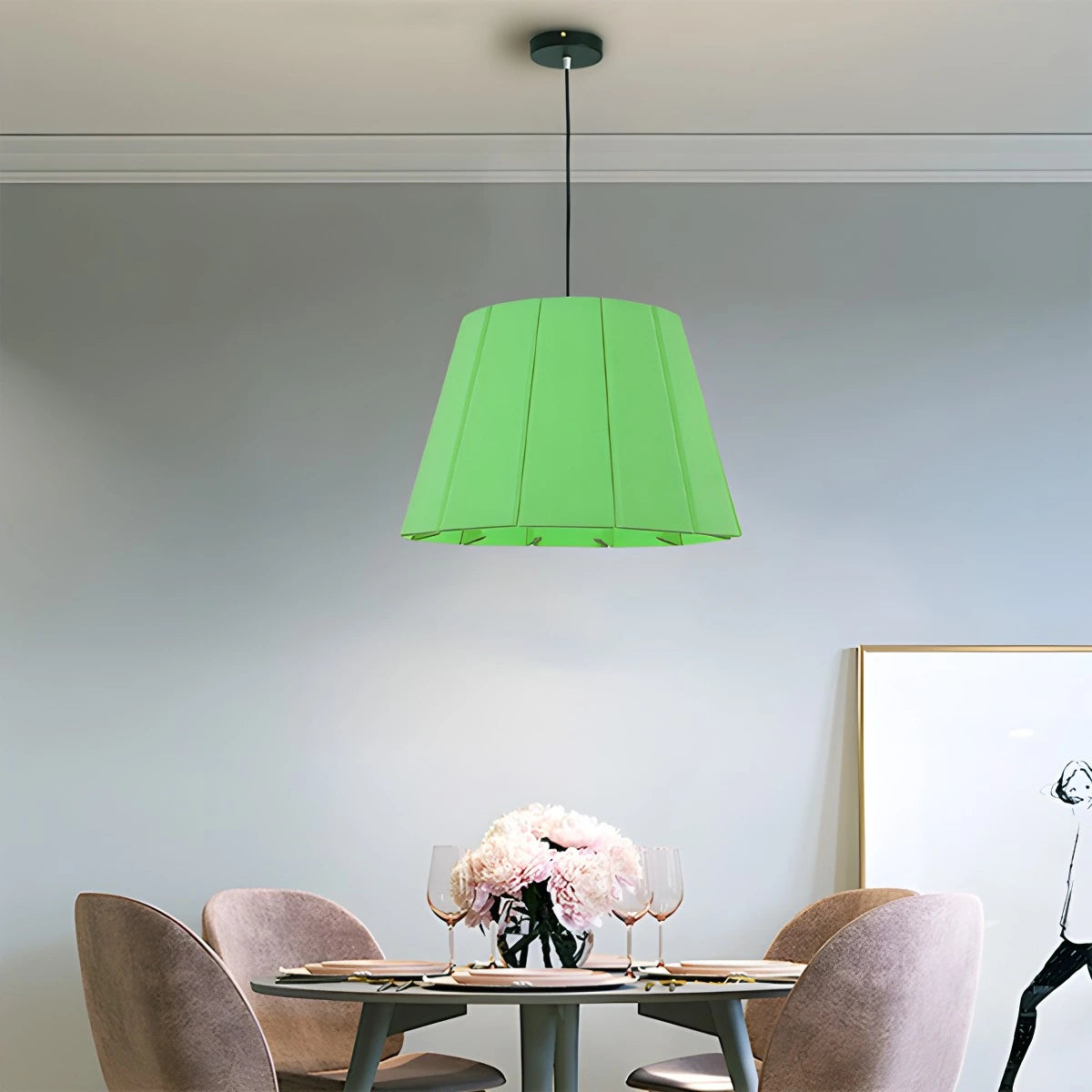 Antizer Splicing Board Circular Acoustic Pendant Light Green