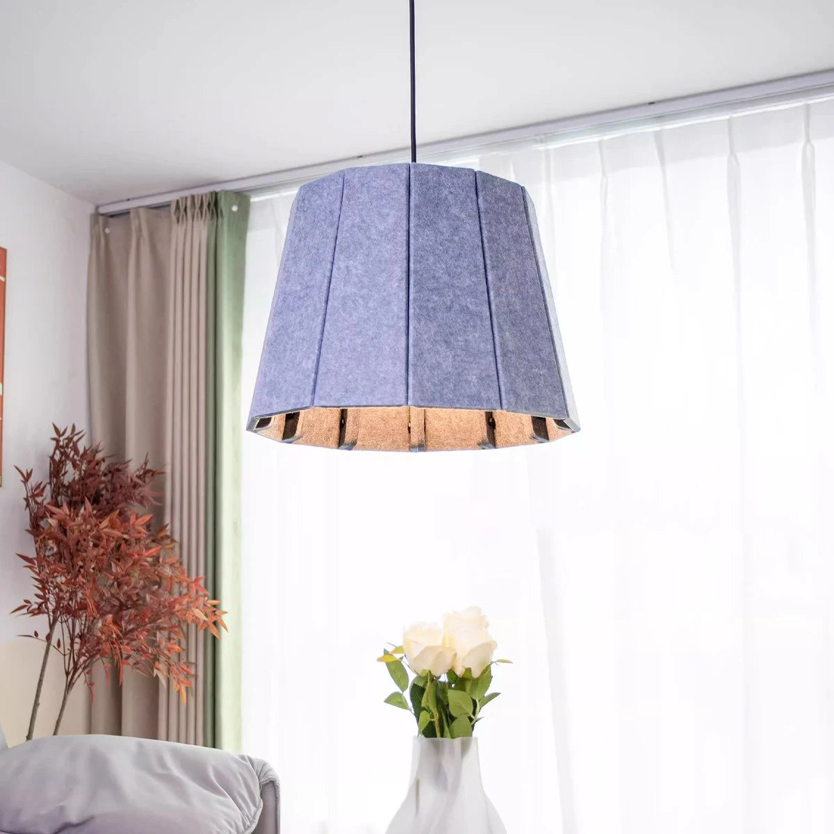 Antizer Splicing Board Circular Acoustic Pendant Light Purple