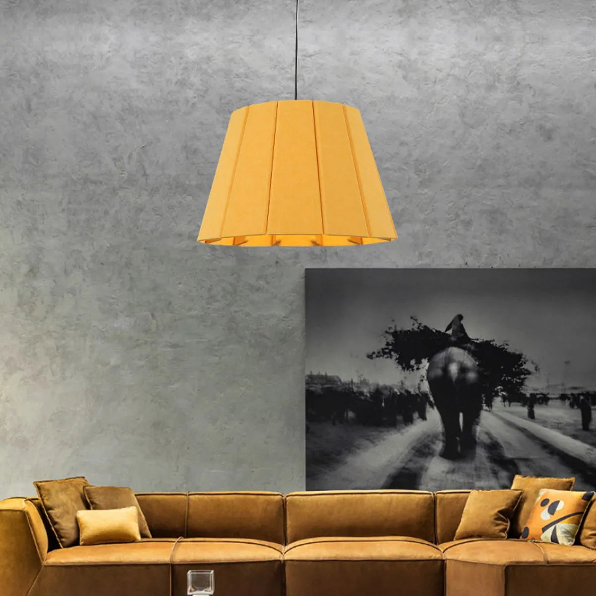 Antizer Splicing Board Circular Acoustic Pendant Light Yellow