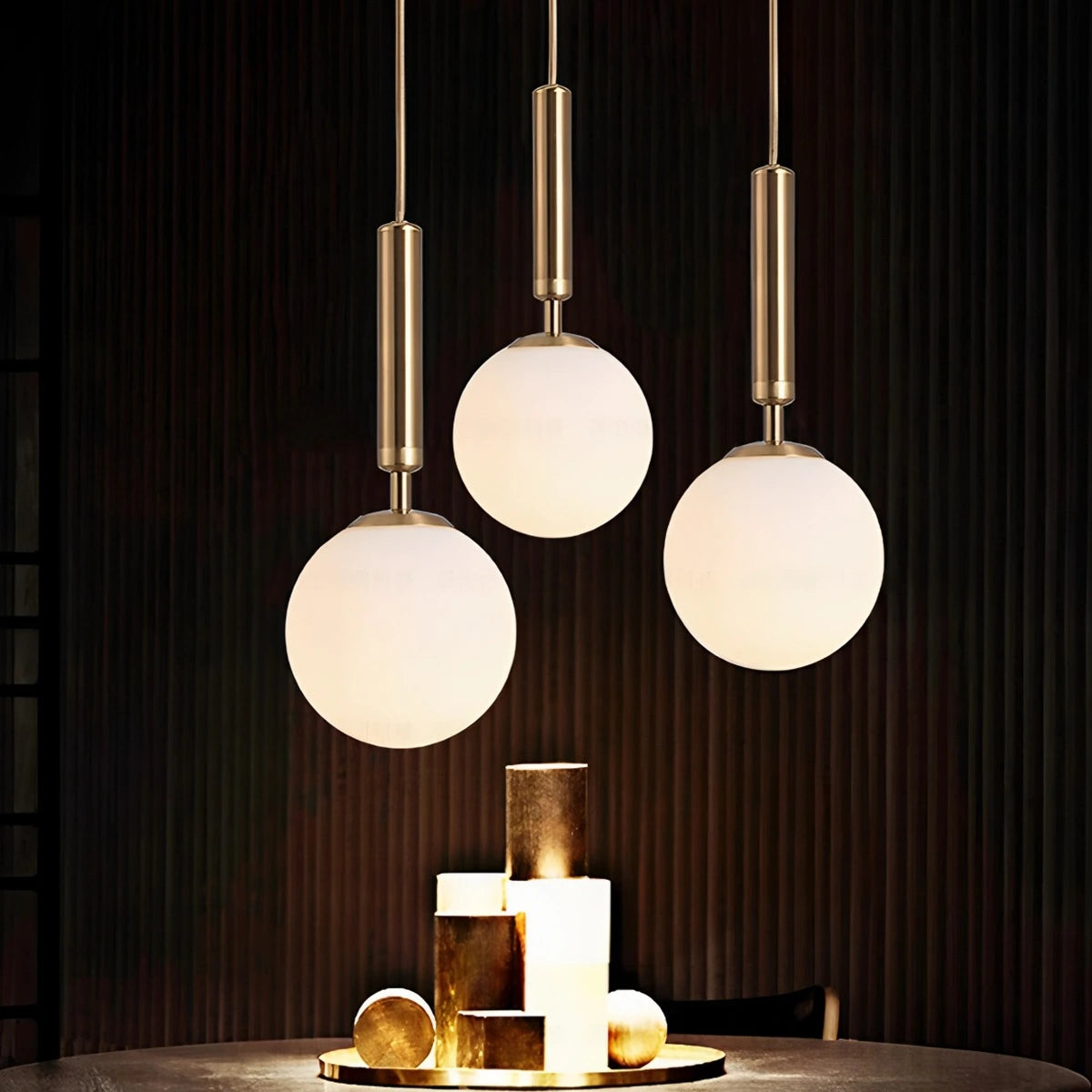 Antizer Temen Globe Glass Pendant Light for Kitchen Island