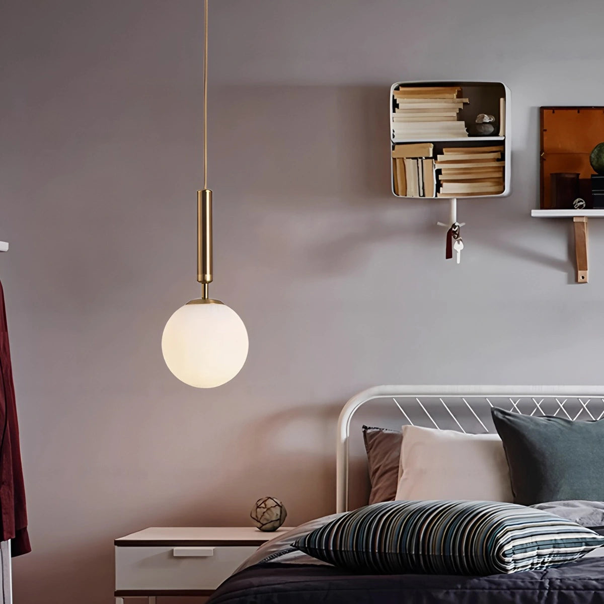 Antizer Temen Globe Glass Pendant Light for Kitchen Island