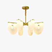 Antizer U-Shaped Milk Glass Chandelier