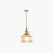 Antizer Verglas Clear Glass Pendant Light for Bedroom