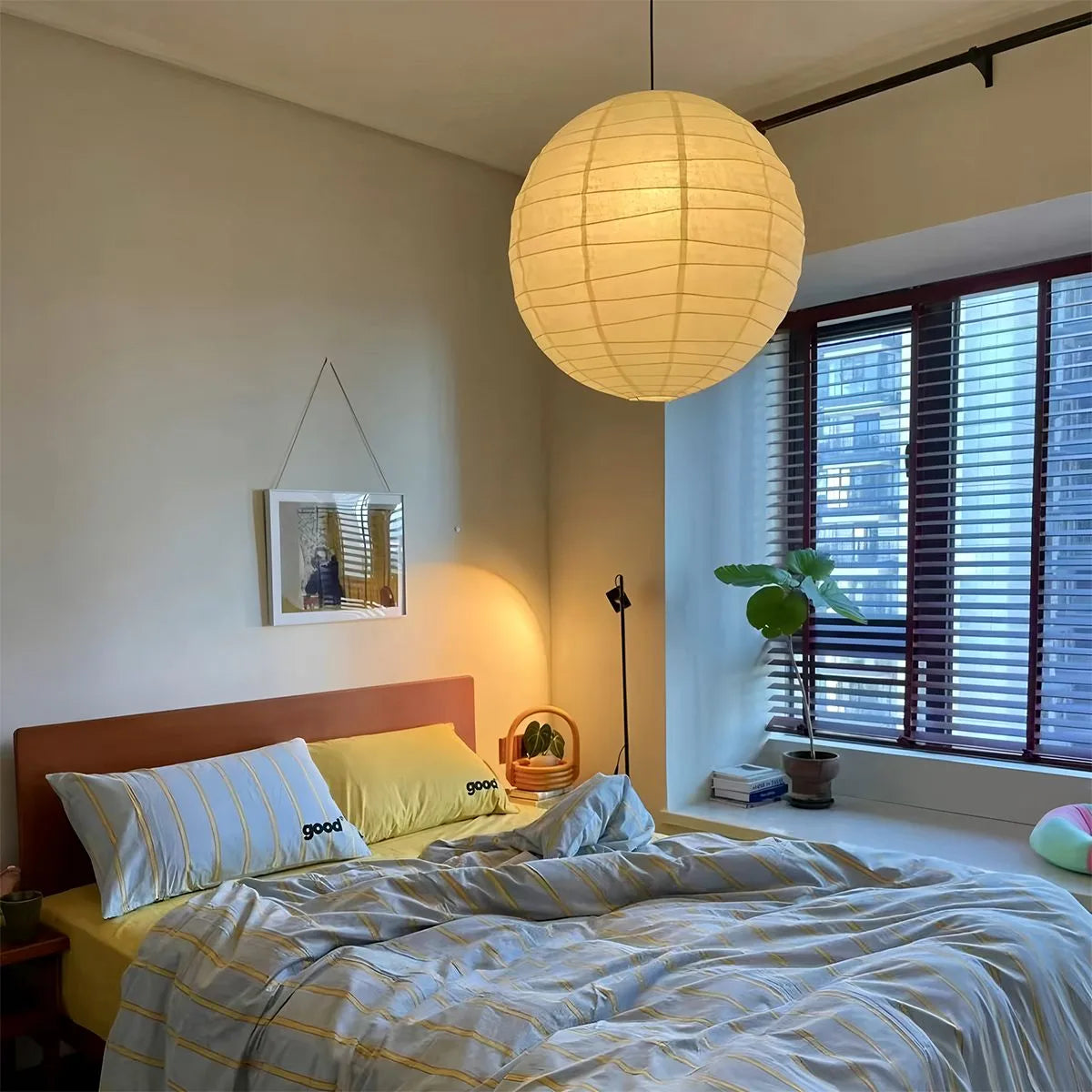 paper pendant lamp for bedroom