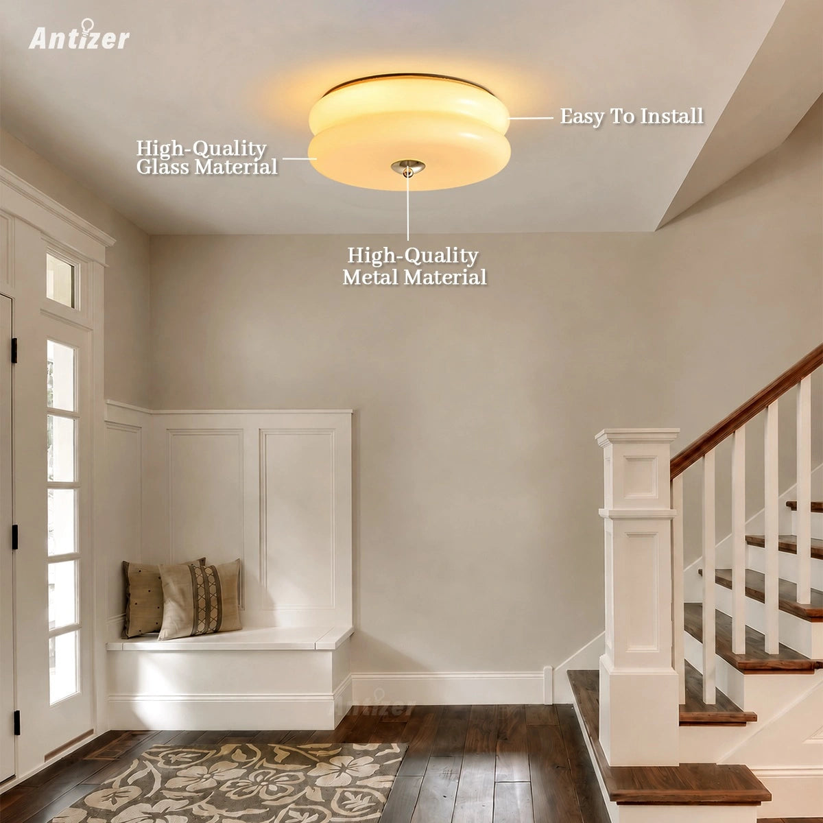 Antizer Art Deco Vintage Ceiling Light for Bedroom