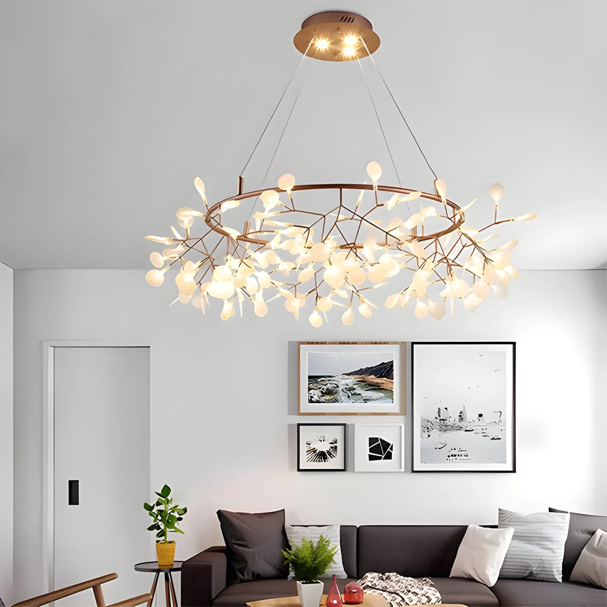 Antizer Branch Firefly Chandelier for Living Room 108 Heads-80cm / 31.50"