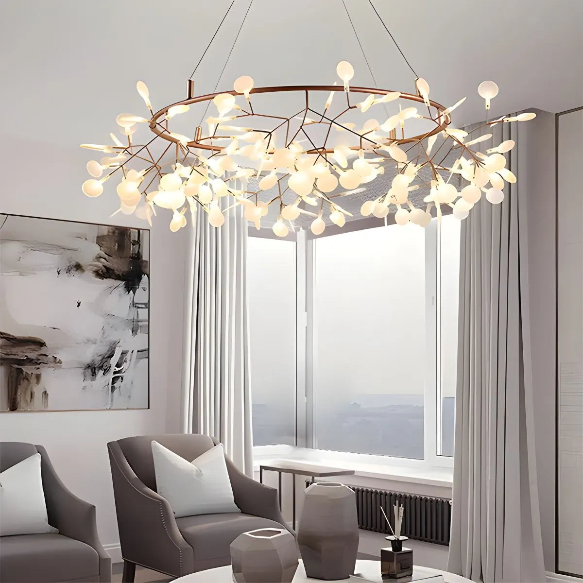 Antizer Branch Firefly Chandelier for Living Room 135 Heads-105cm / 41.34"