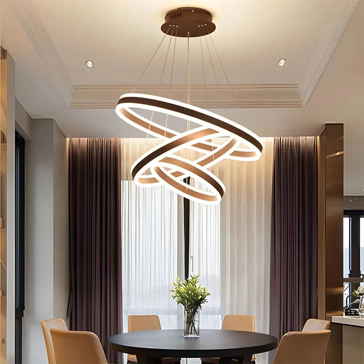 Antizer Circle Layered Living Room Chandelier