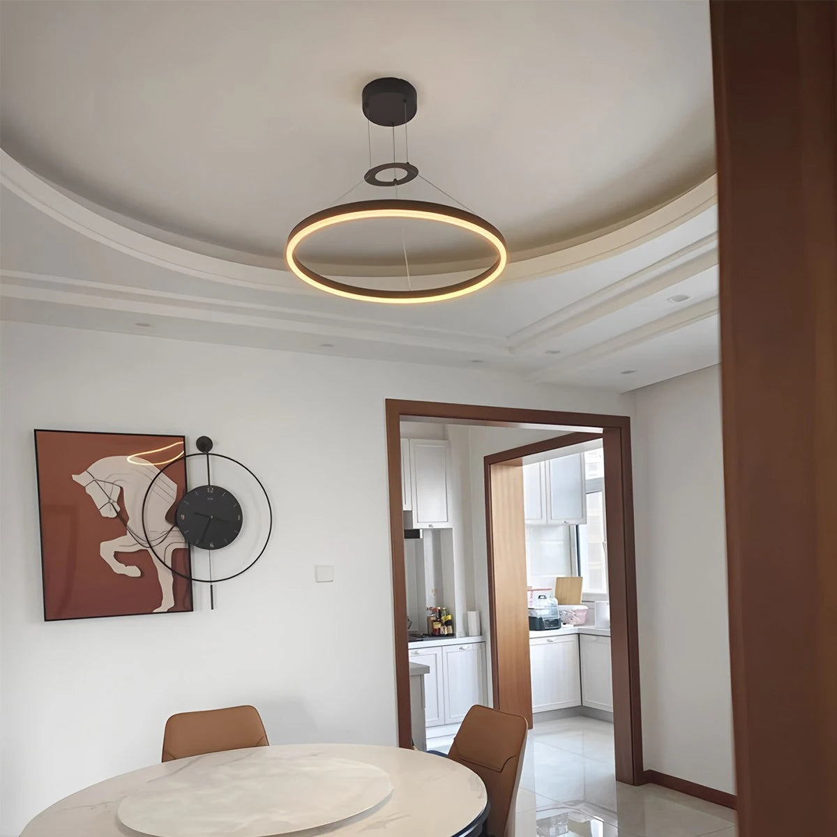 circle led pendant light