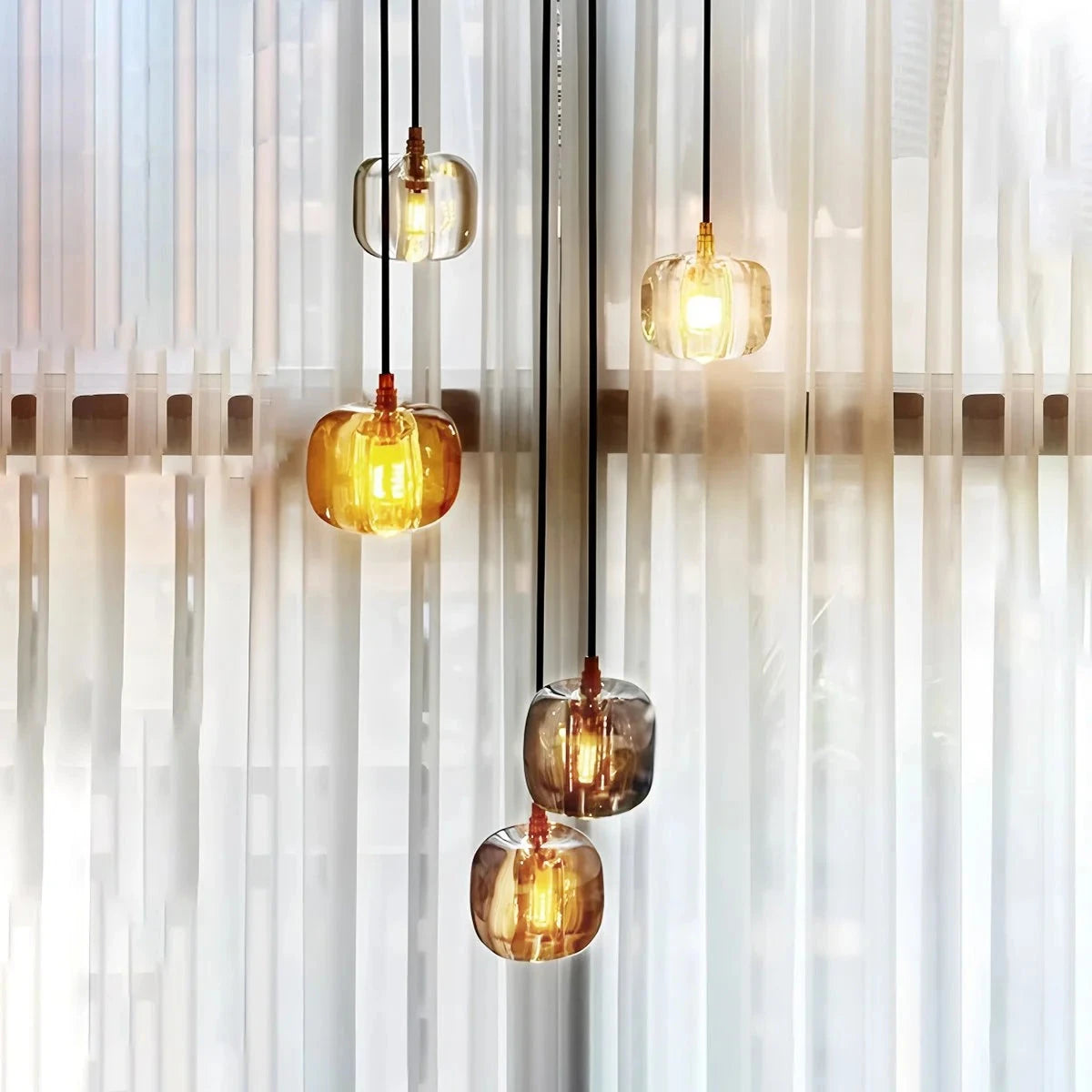multi glass globe chandelier