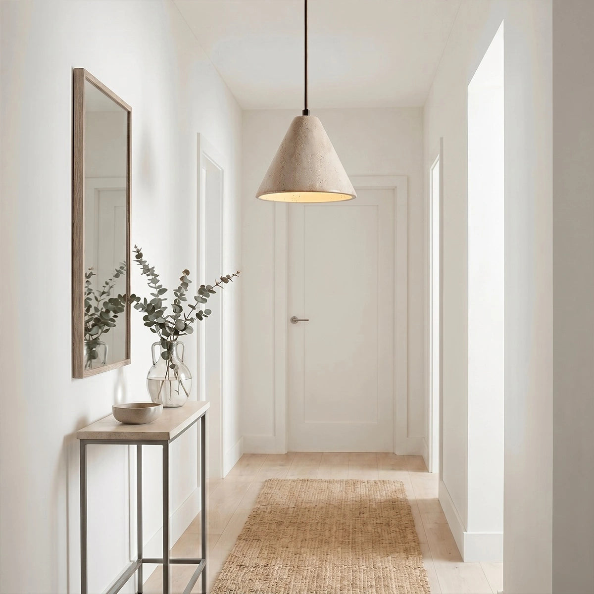 Antizer Conical Travertine Pendant Light