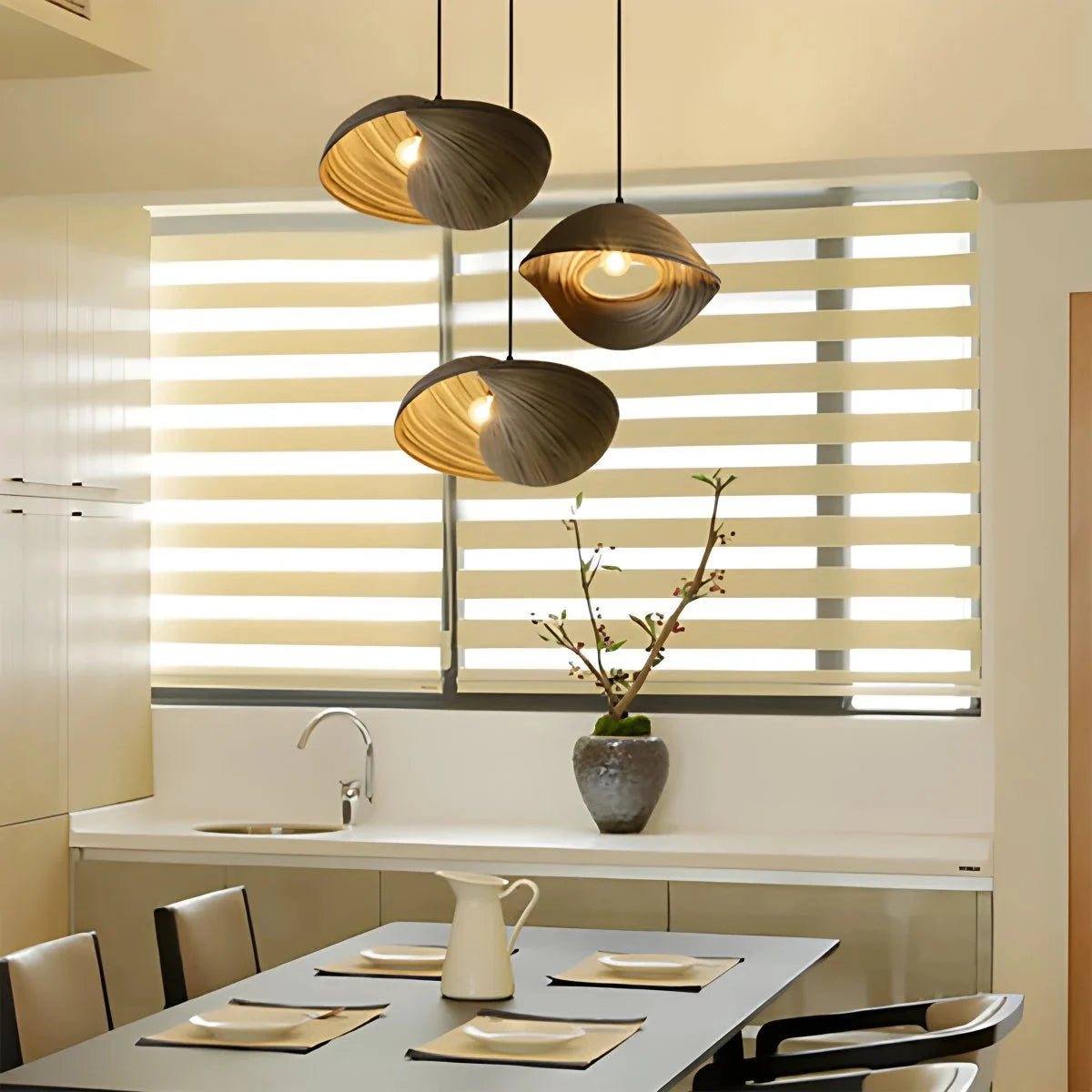 Antizer Creative Art Bamboo Weaving Pendant Light