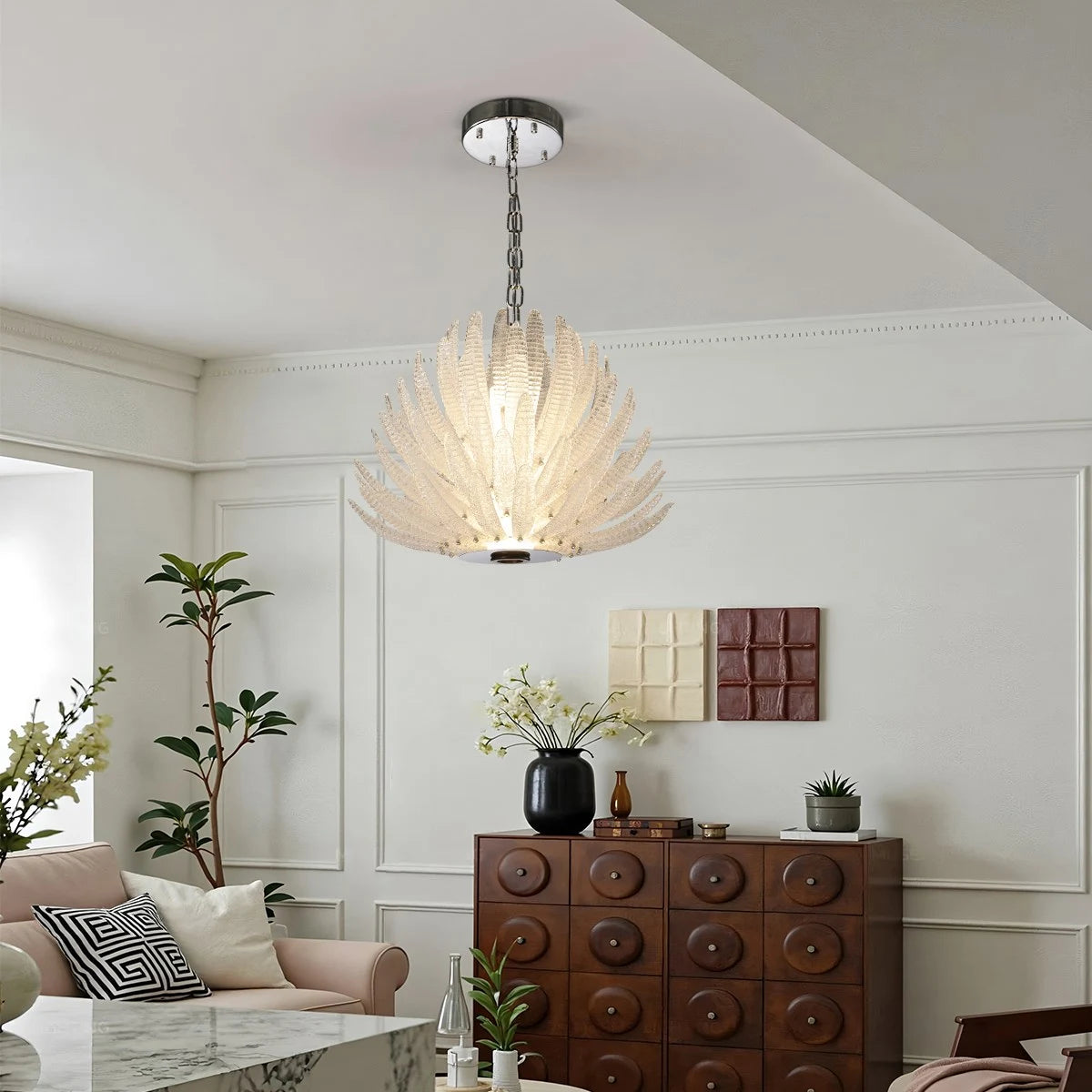 Antizer Creative Pinecone Glass Pendant Light