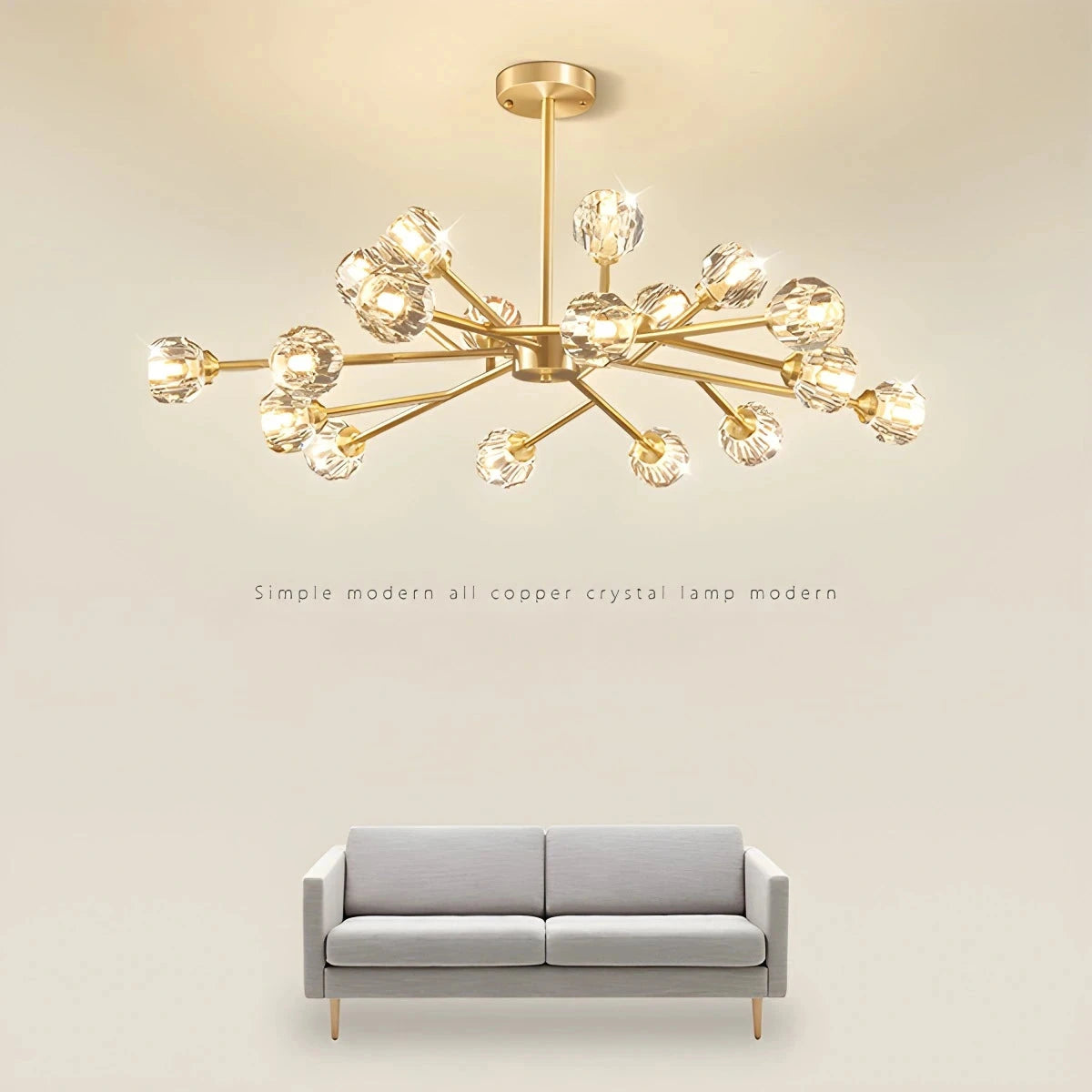 Antizer Crystal Ball Round Cluster Chandelier