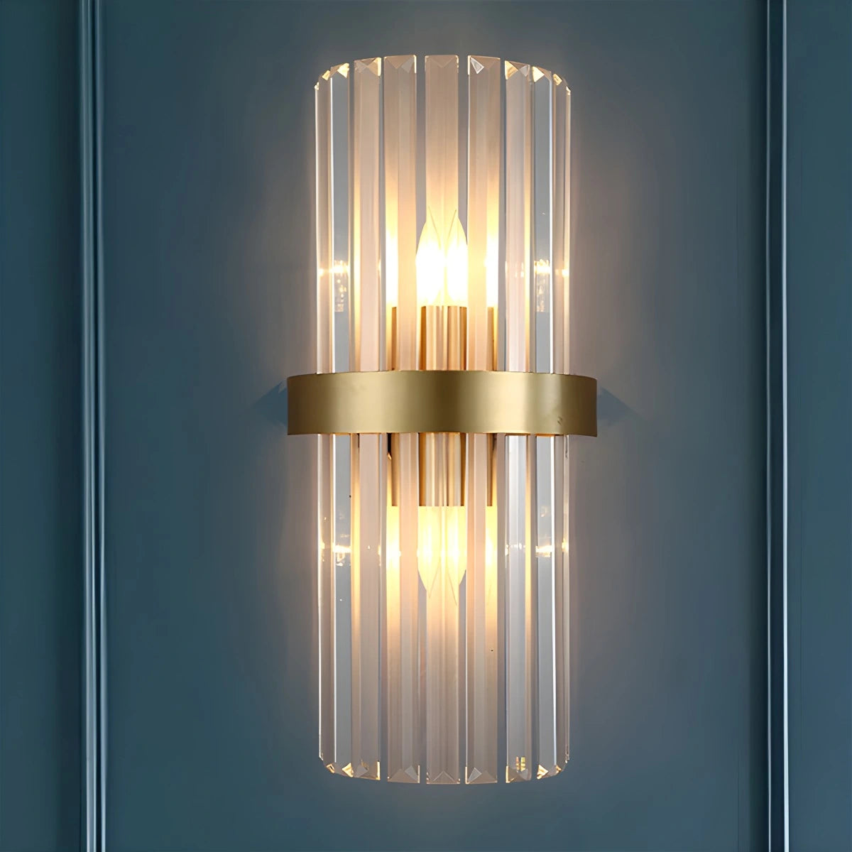 Antizer Crystal Glass Luxury Wall Sconce Style F 3 Colors