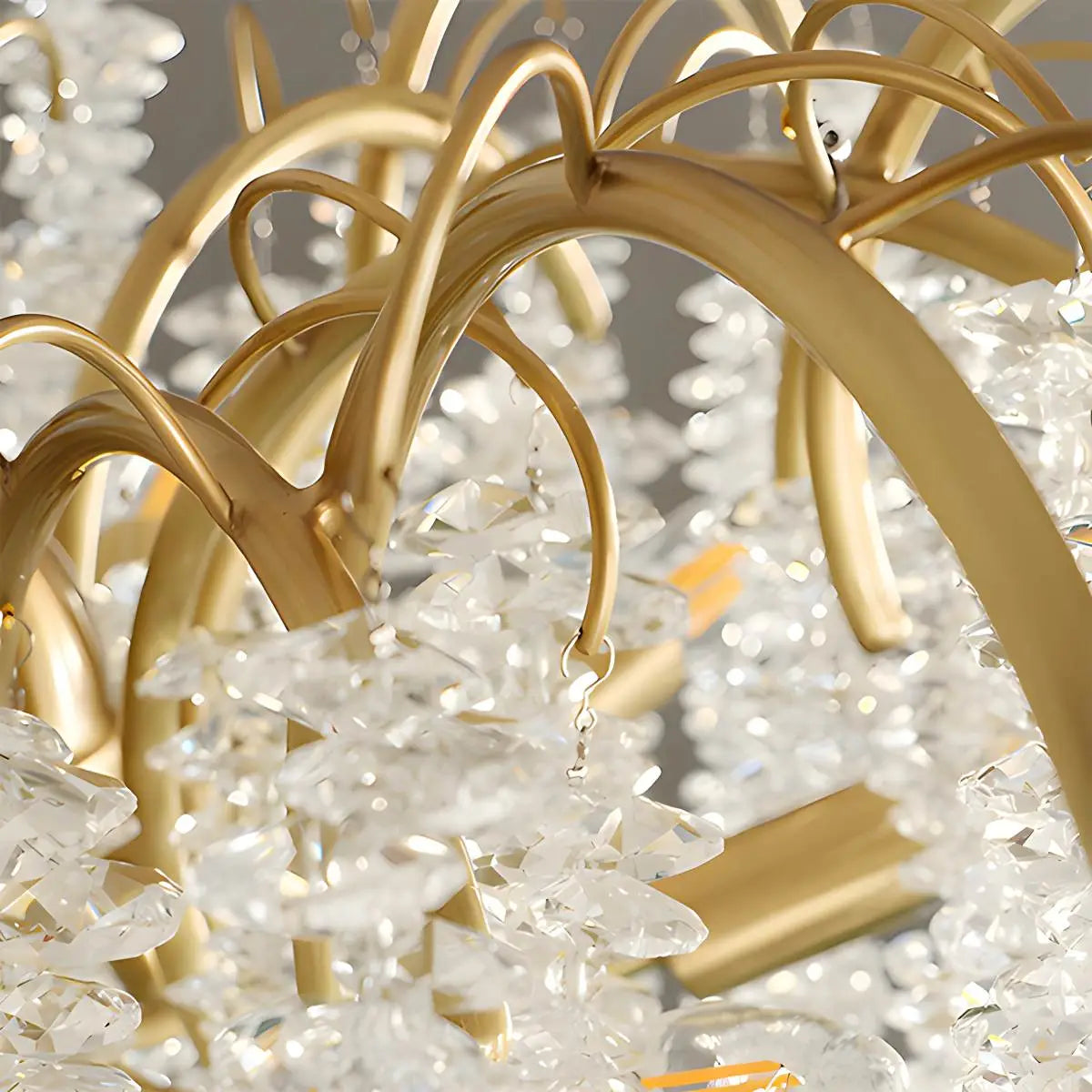Antizer Crystal Tassel Chandelier for Living Room