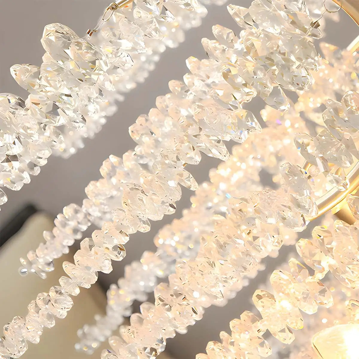 Antizer Crystal Tassel Chandelier for Living Room