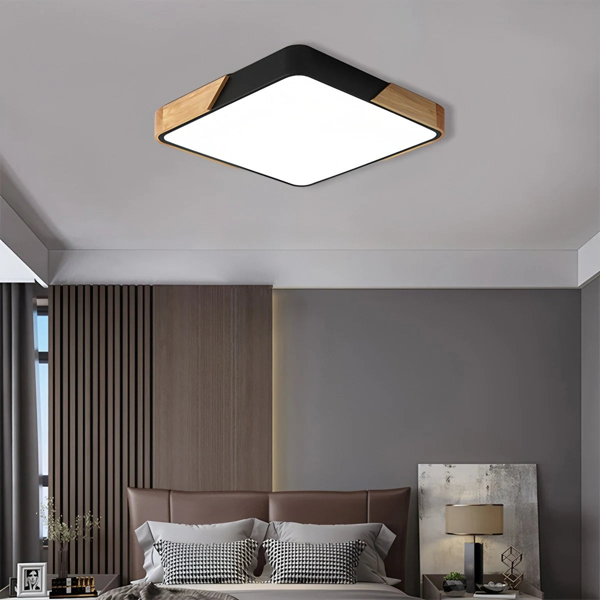 minimalist wood ceiling light