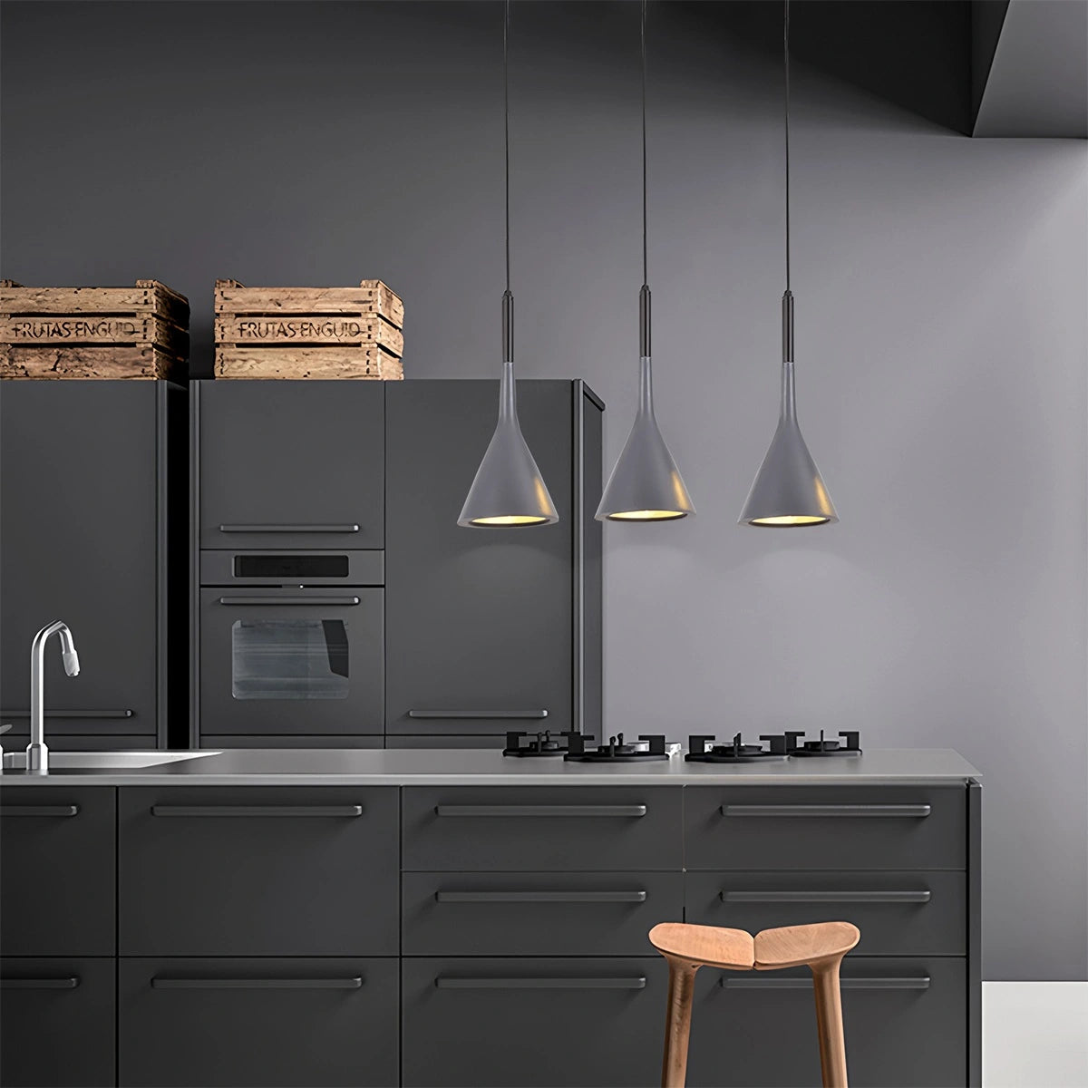modern cone pendant light