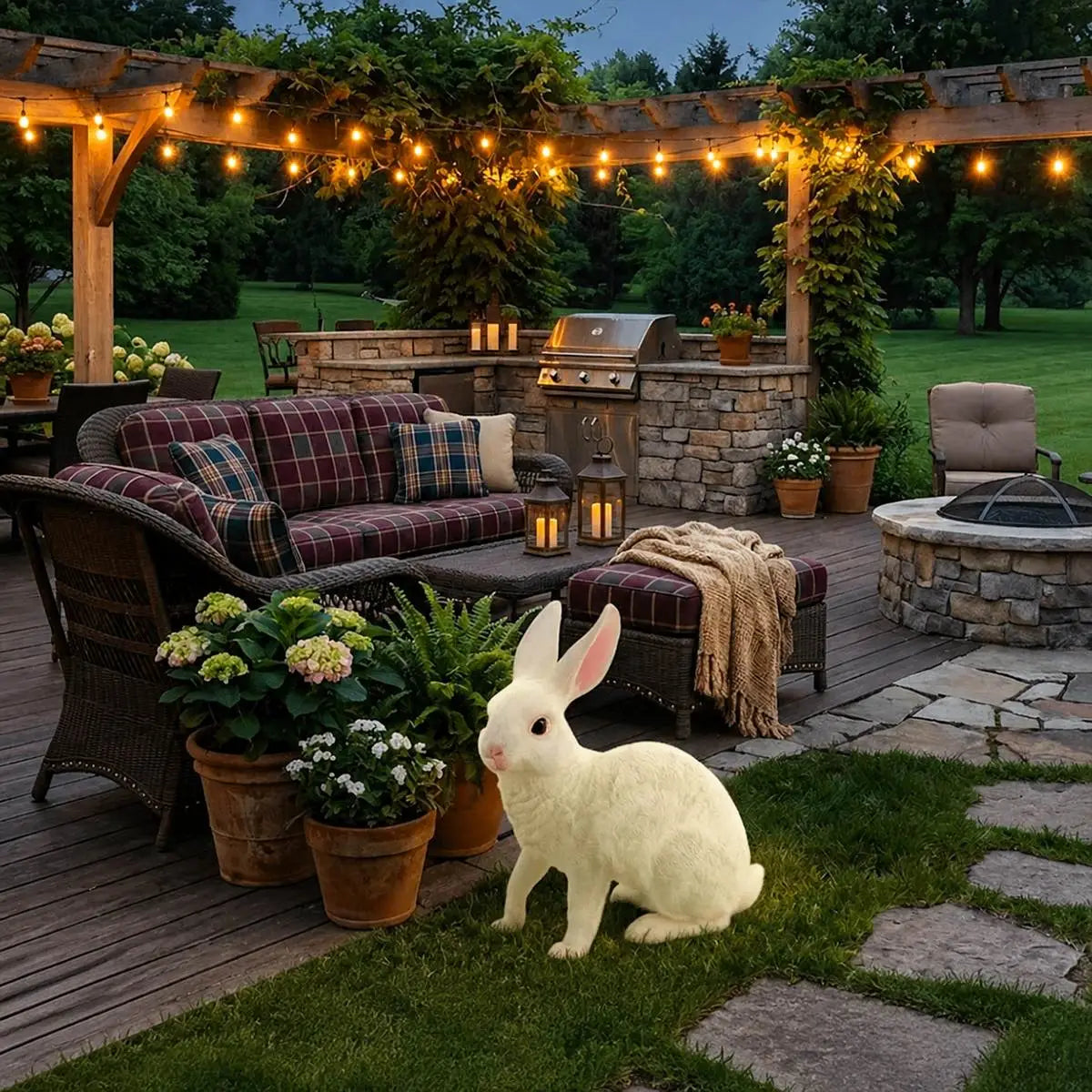 Antizer Easter Bunny Outdoor Garden Light