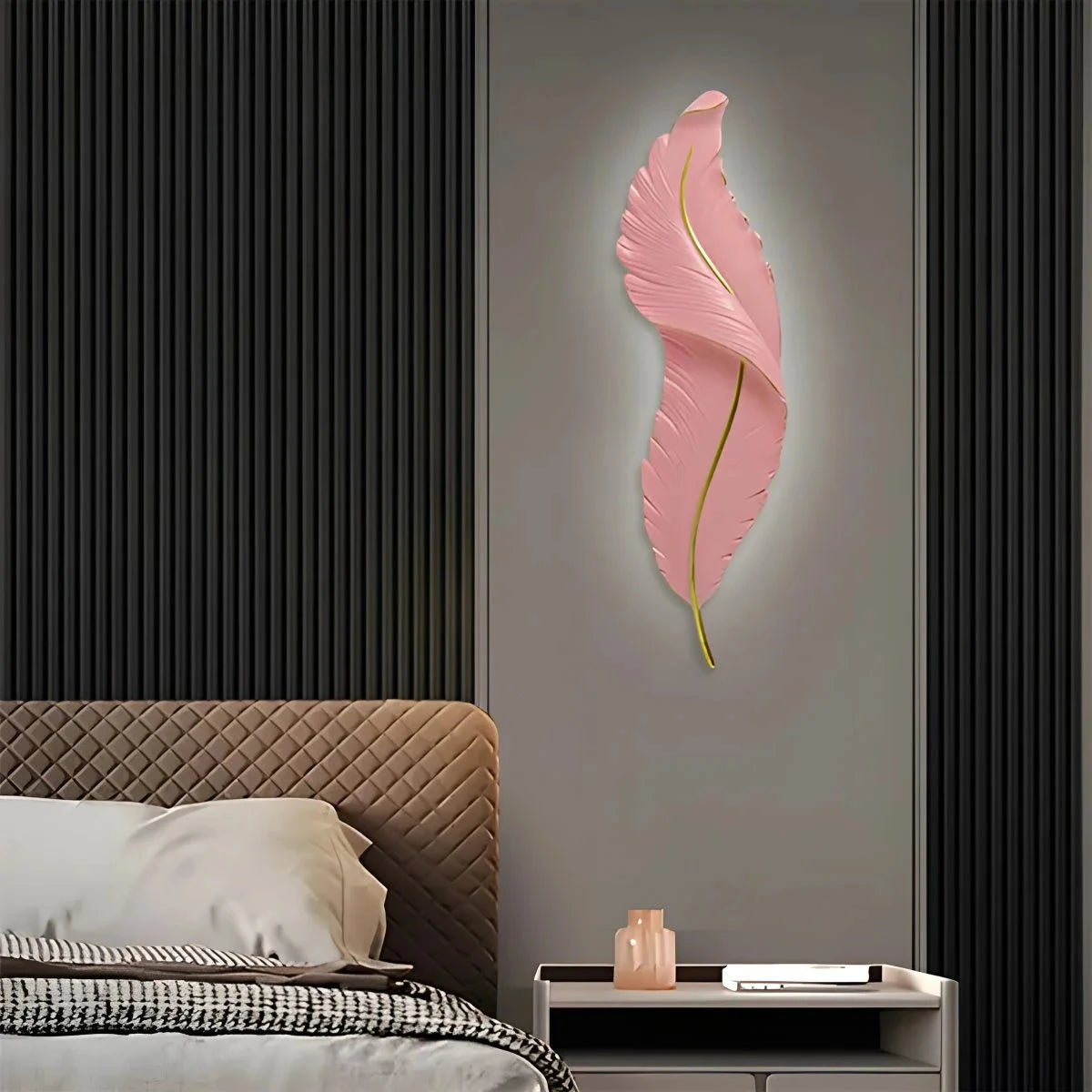 Antizer Feather Wall Lamp for Bedroom Living Room