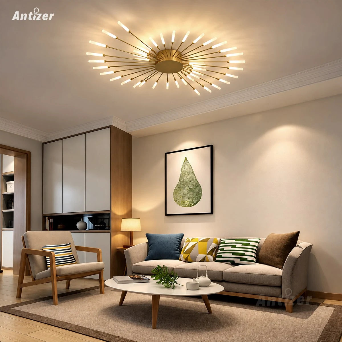 Antizer Fireworks Starburst Ceiling Light