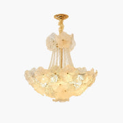 Antizer French Style Floral Glass Chandelier