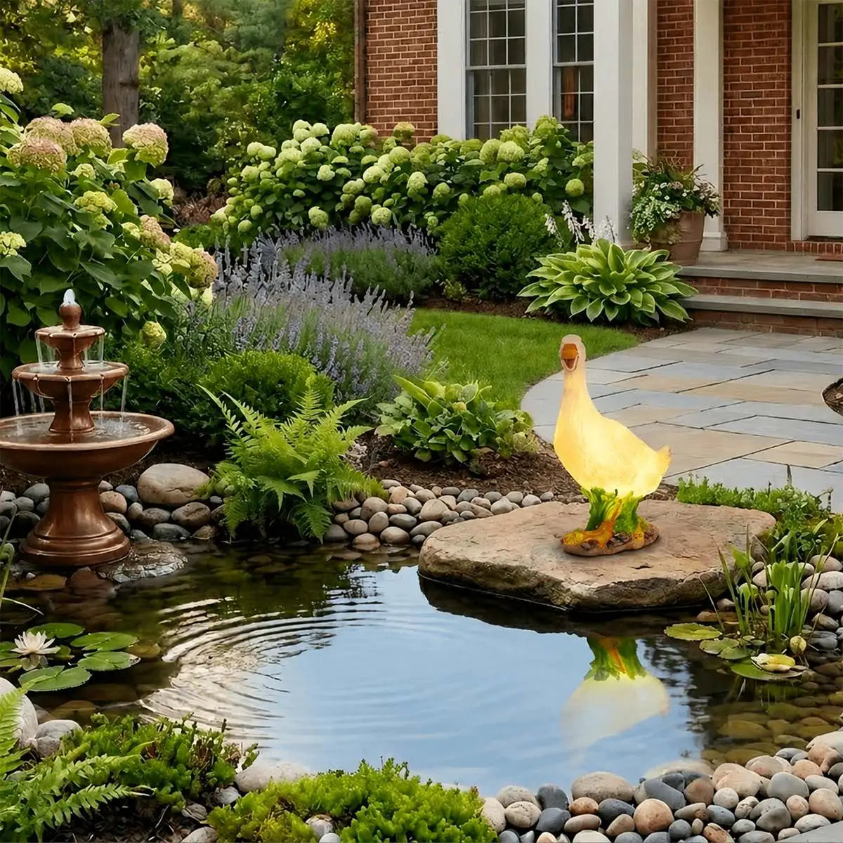 Antizer Goose Resin Outdoor Floor Lamp