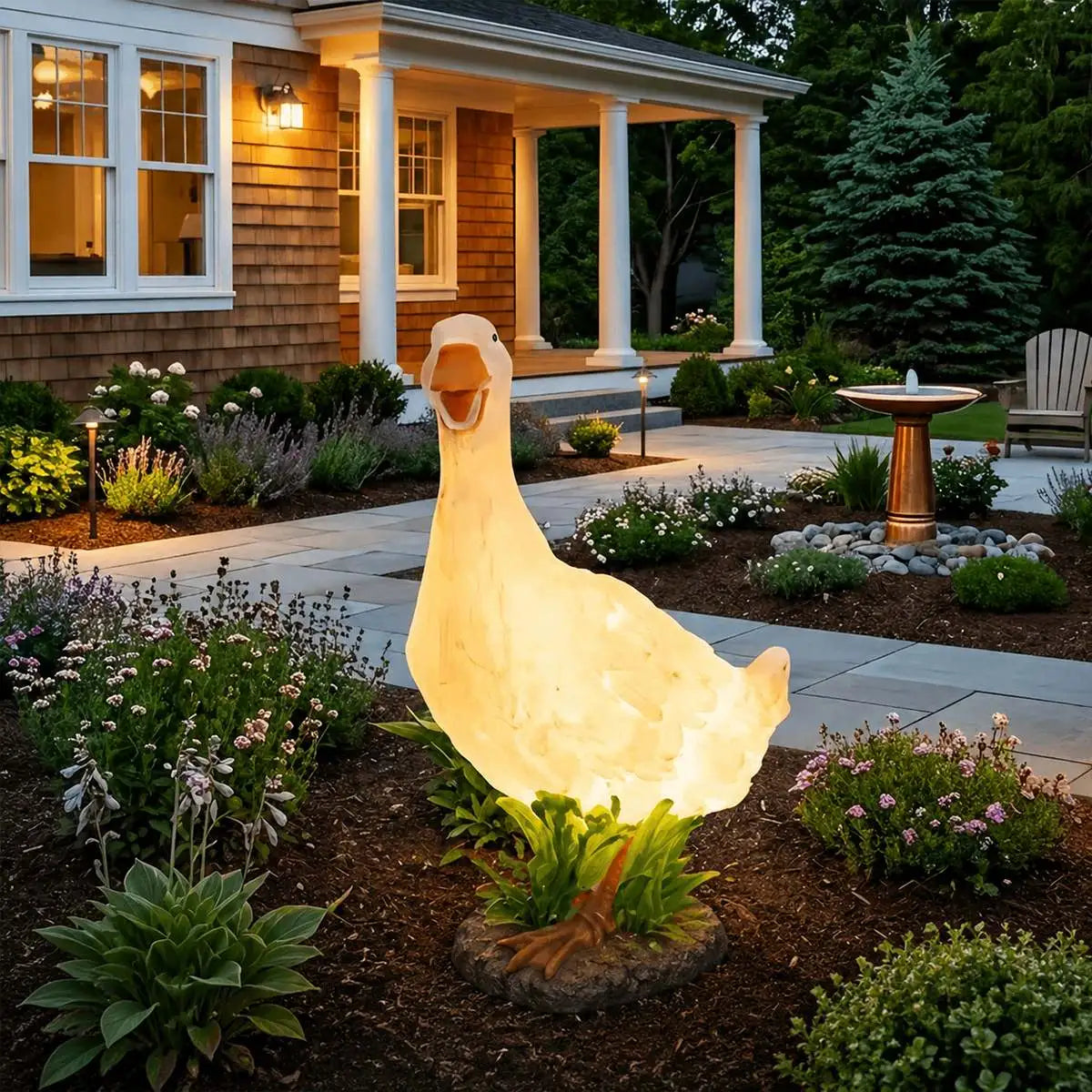 Antizer Goose Resin Outdoor Floor Lamp