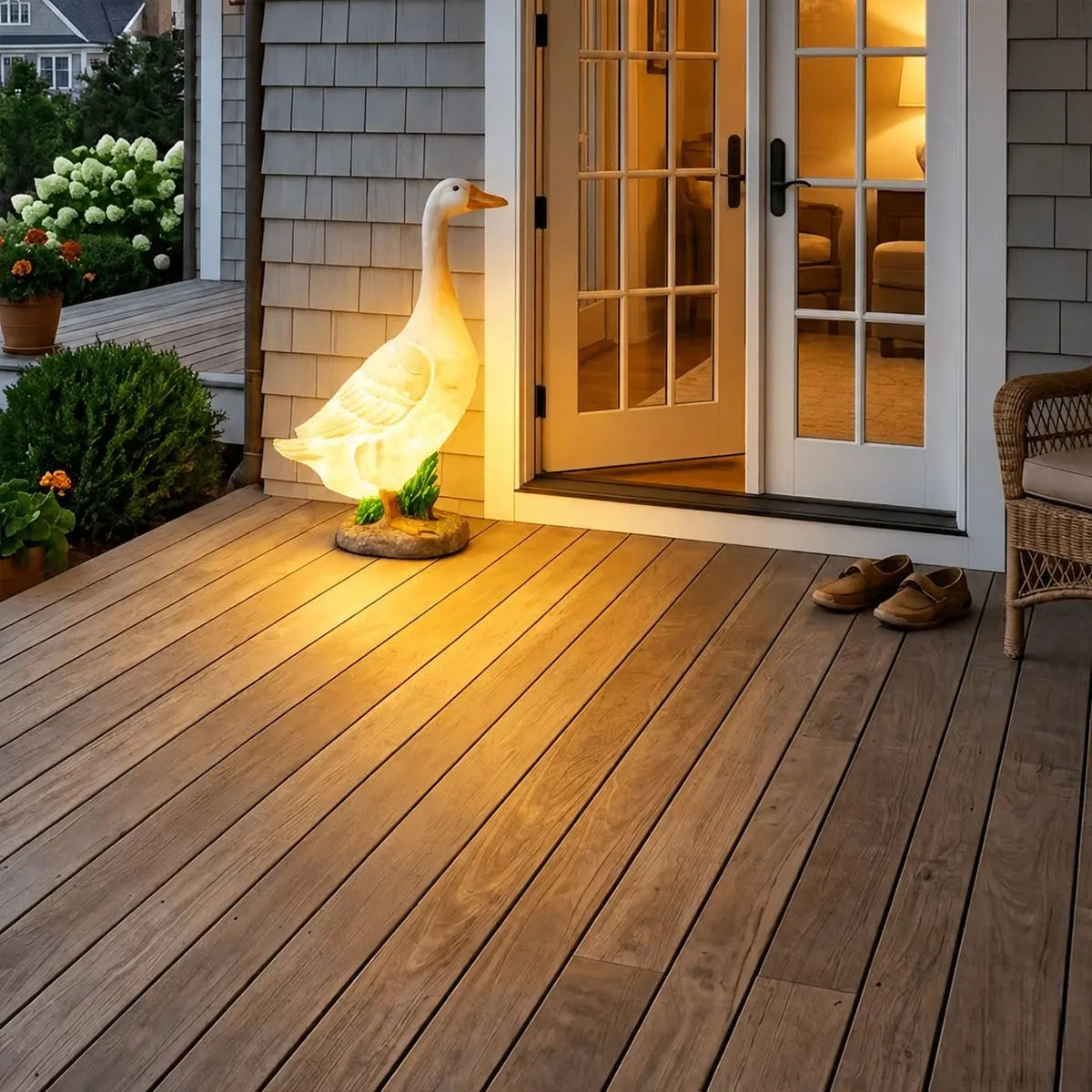 Antizer Goose Resin Outdoor Floor Lamp