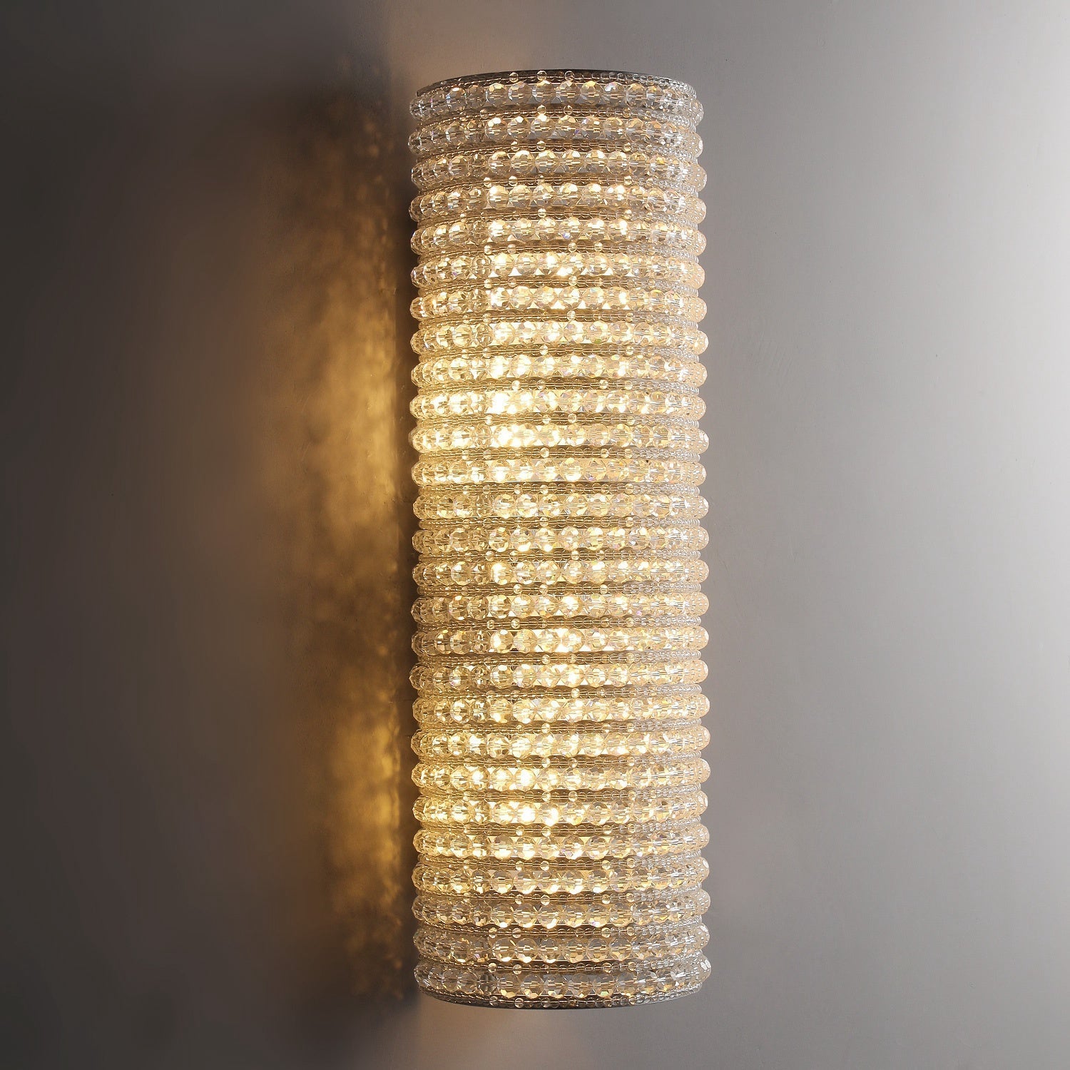 Antizer Halo Clear Crystal Beads Wall Sconce