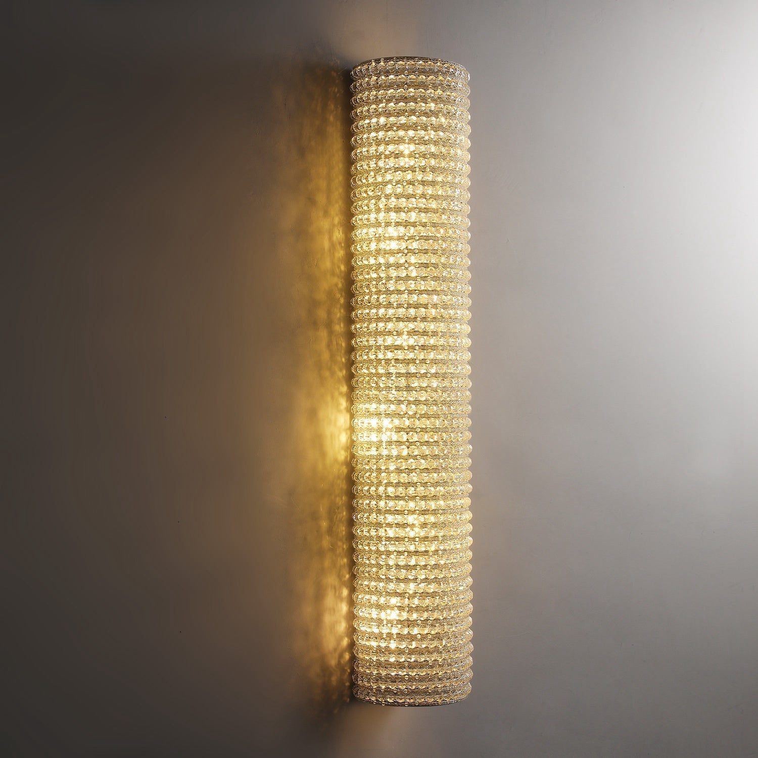 Antizer Halo Clear Crystal Beads Wall Sconce