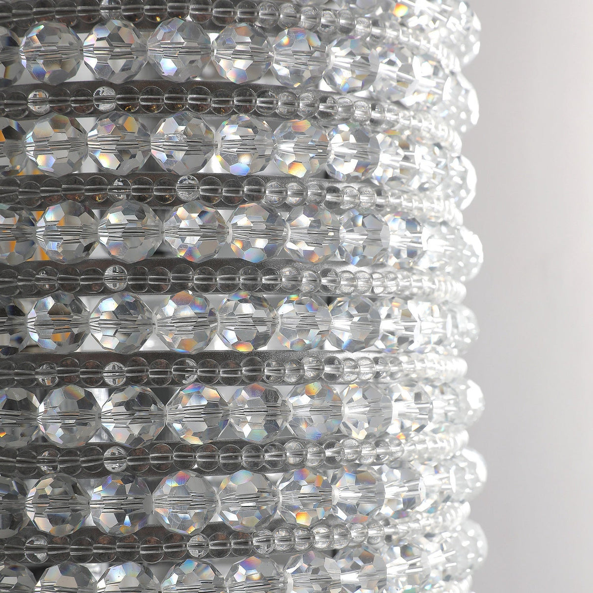 Antizer Halo Clear Crystal Beads Wall Sconce