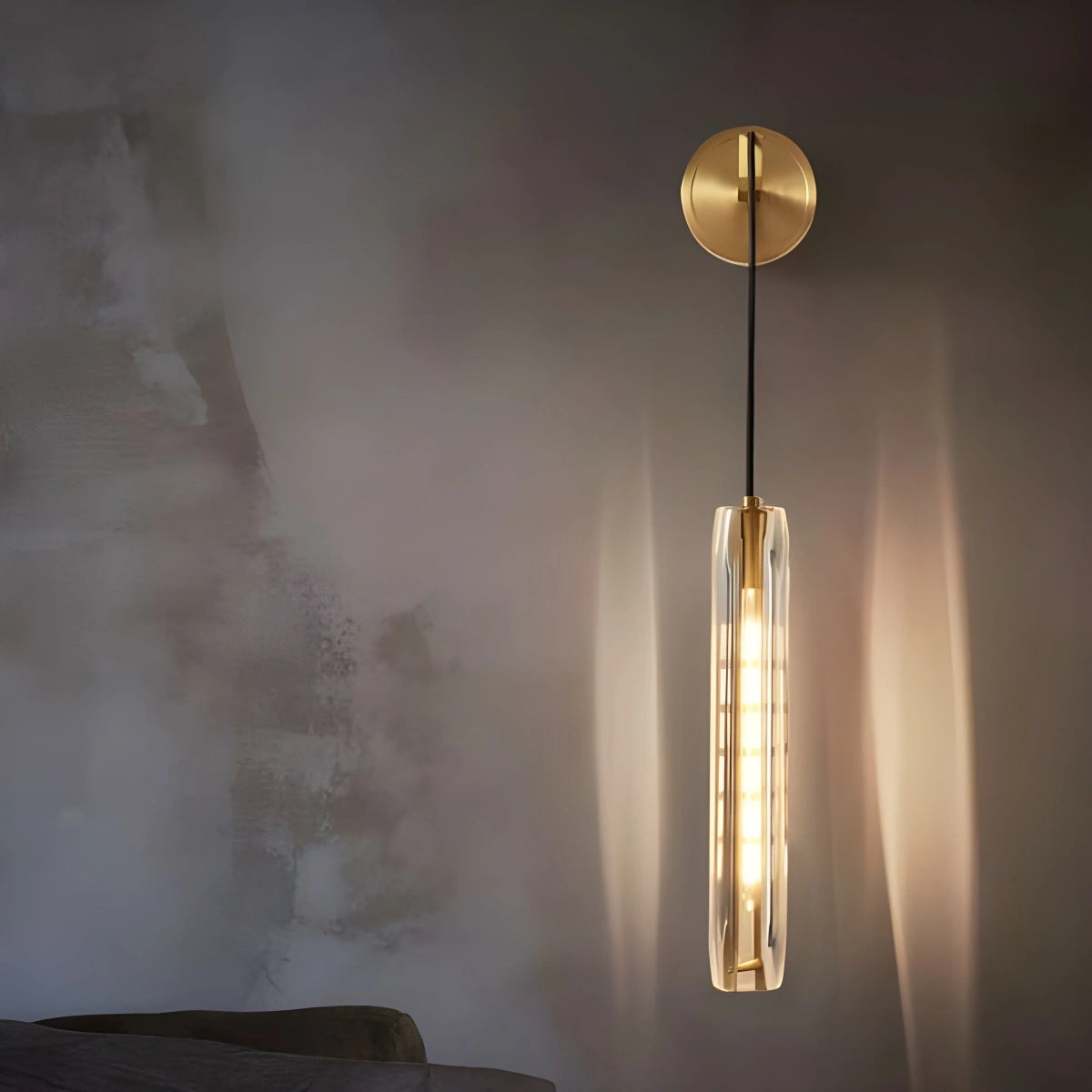 Antizer Hanging Crystal Wall Sconce Clear Warm White
