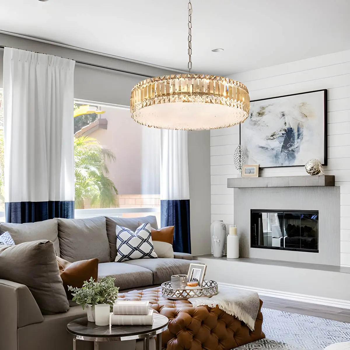 Antizer K9 Crystal Pendant Light for Dining Room