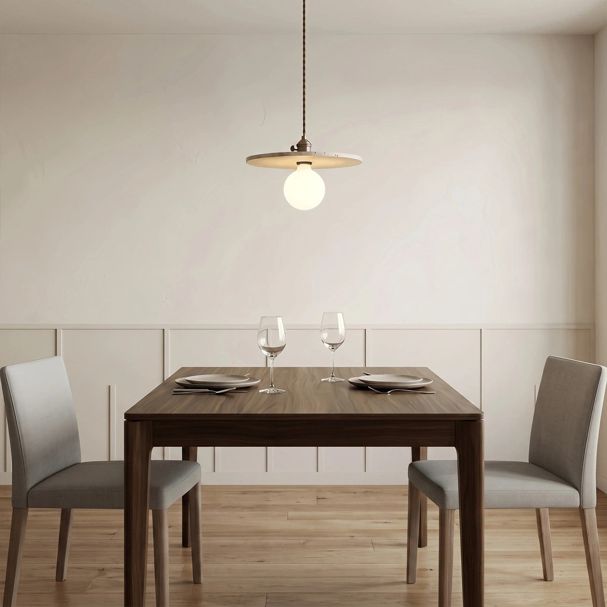 Antizer LED Travertine Pendant Light