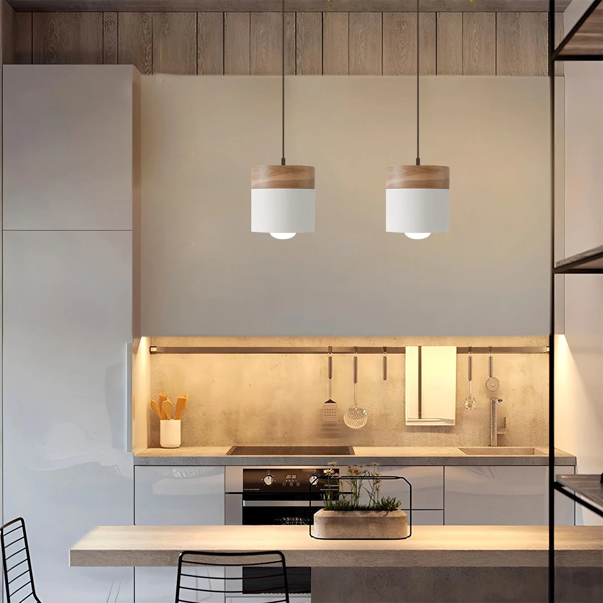  Wood Accent Pendant Light
