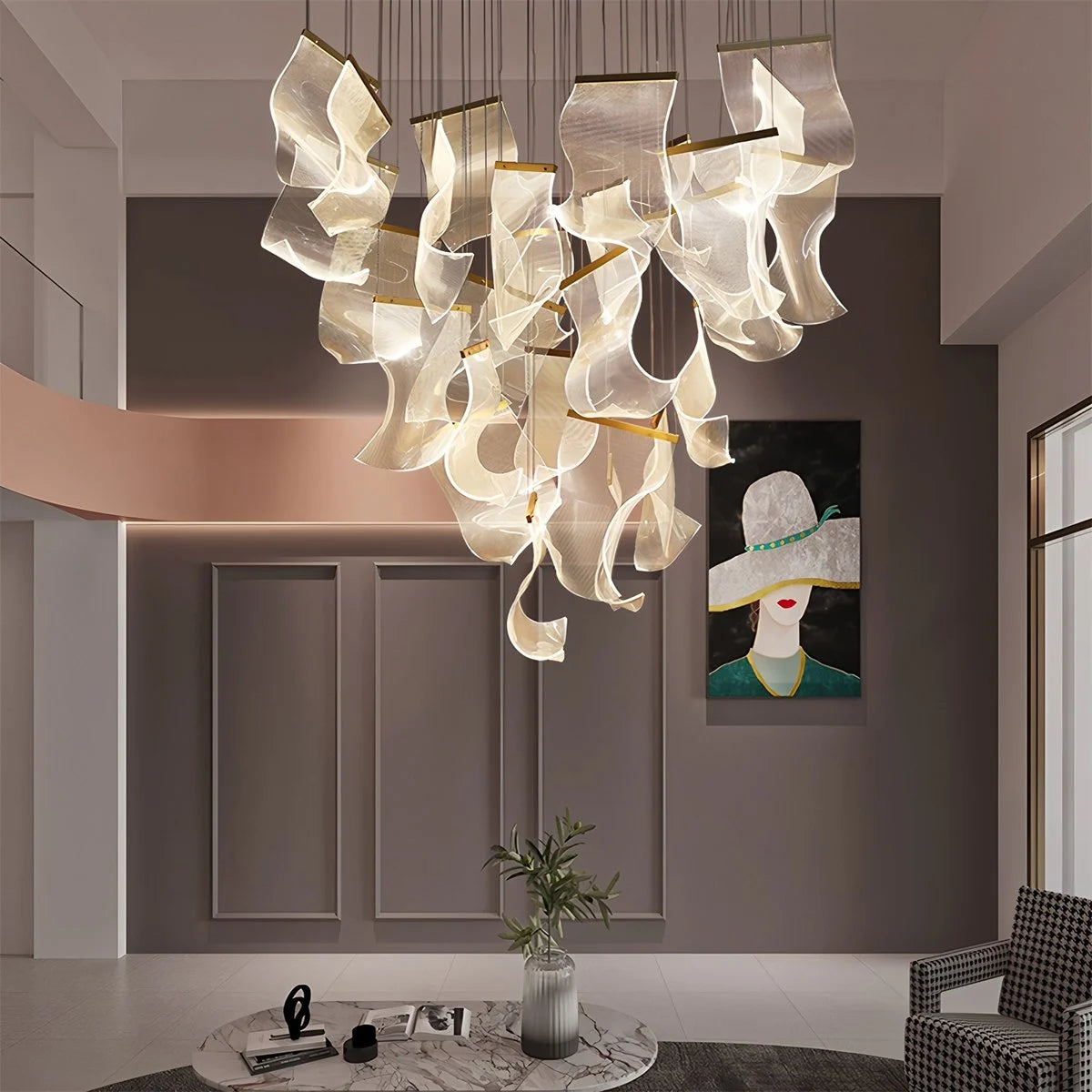 Antizer Light Luxury Art Large Chandelier
