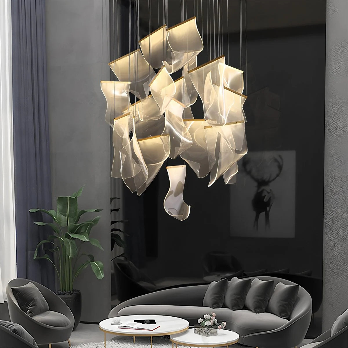 Antizer Light Luxury Art Large Chandelier