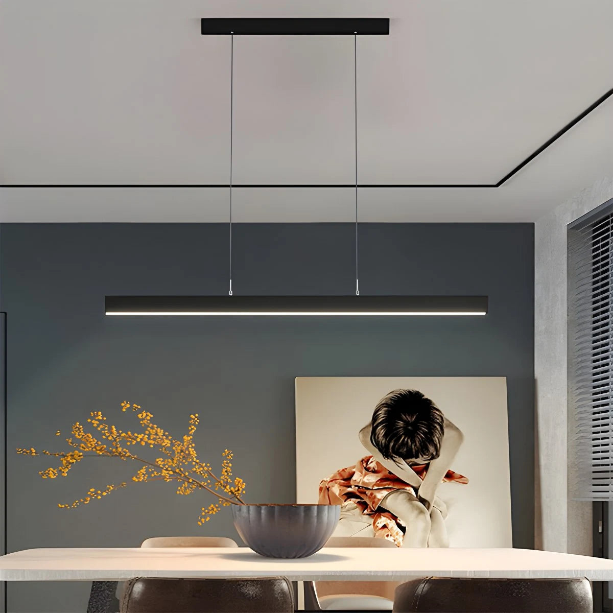 linear pendant light for dining table