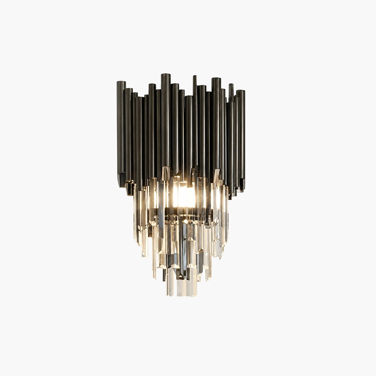 Antizer Luxury Obsidian Crystal Wall Sconce