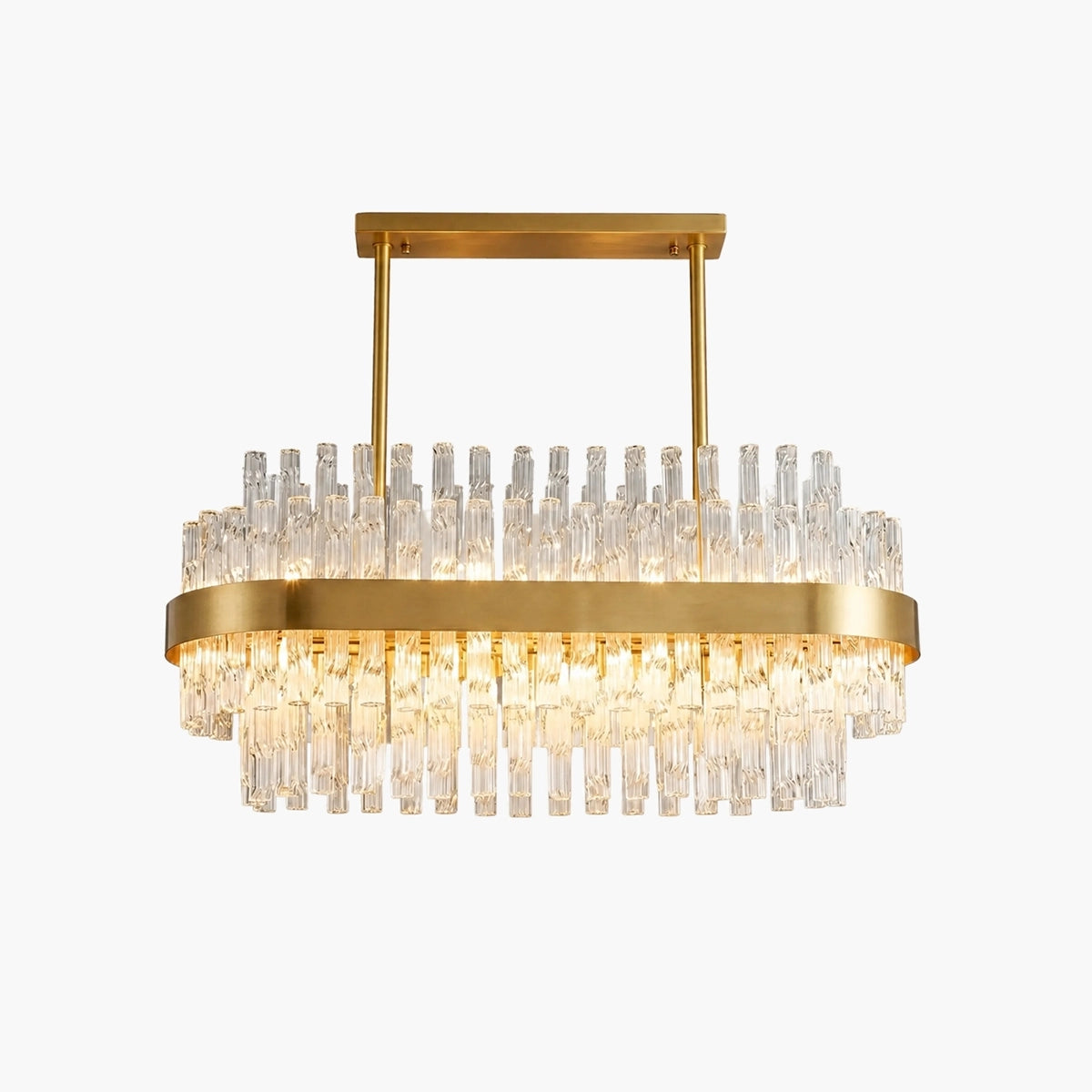 Antizer Luxury Rectangular Crystal Chandelier