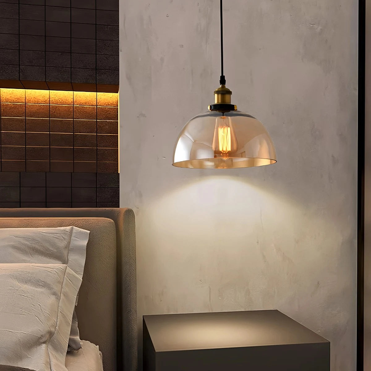  Single Glass Pendant Light
