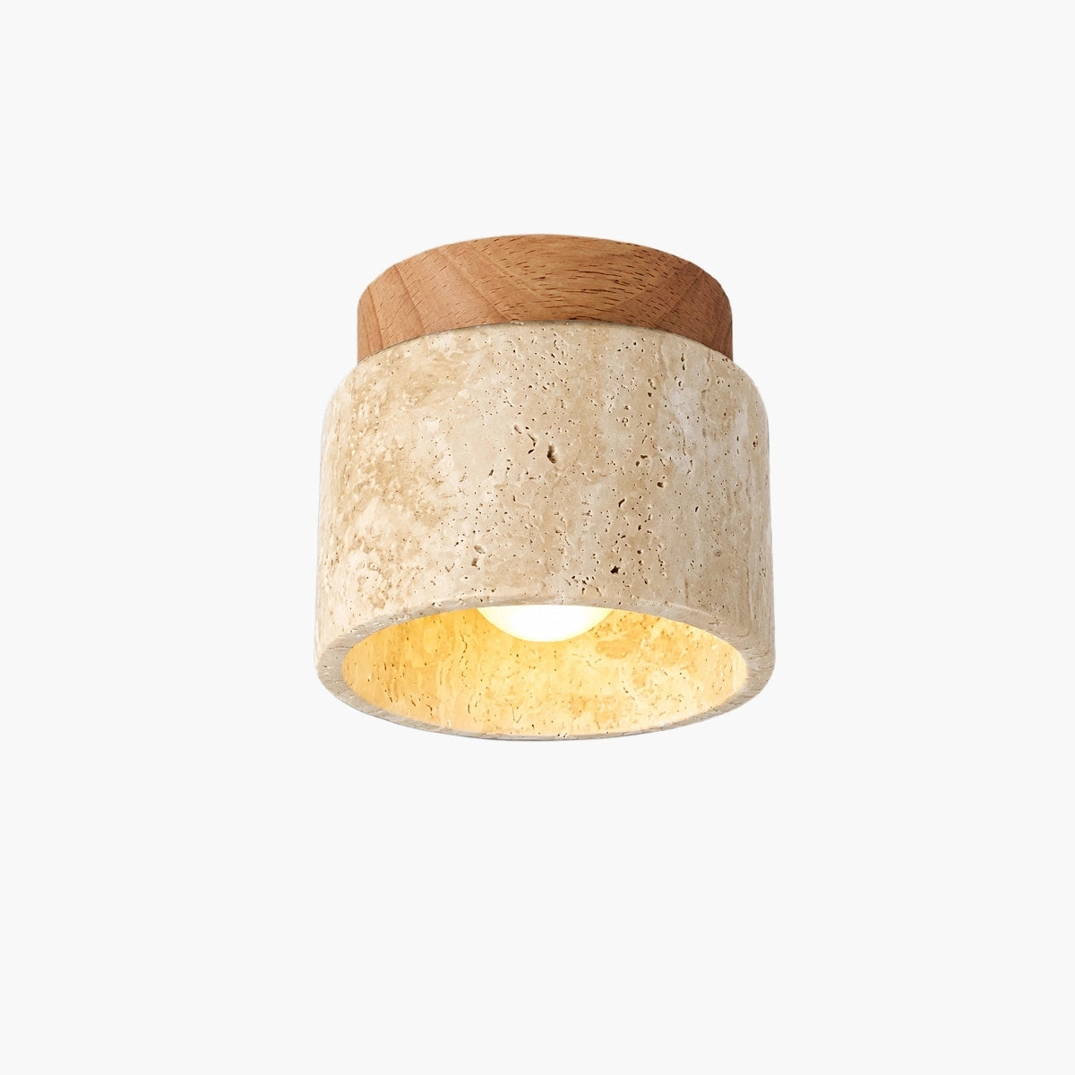 Antizer Minimalist Cylinder Travertine Ceiling Light